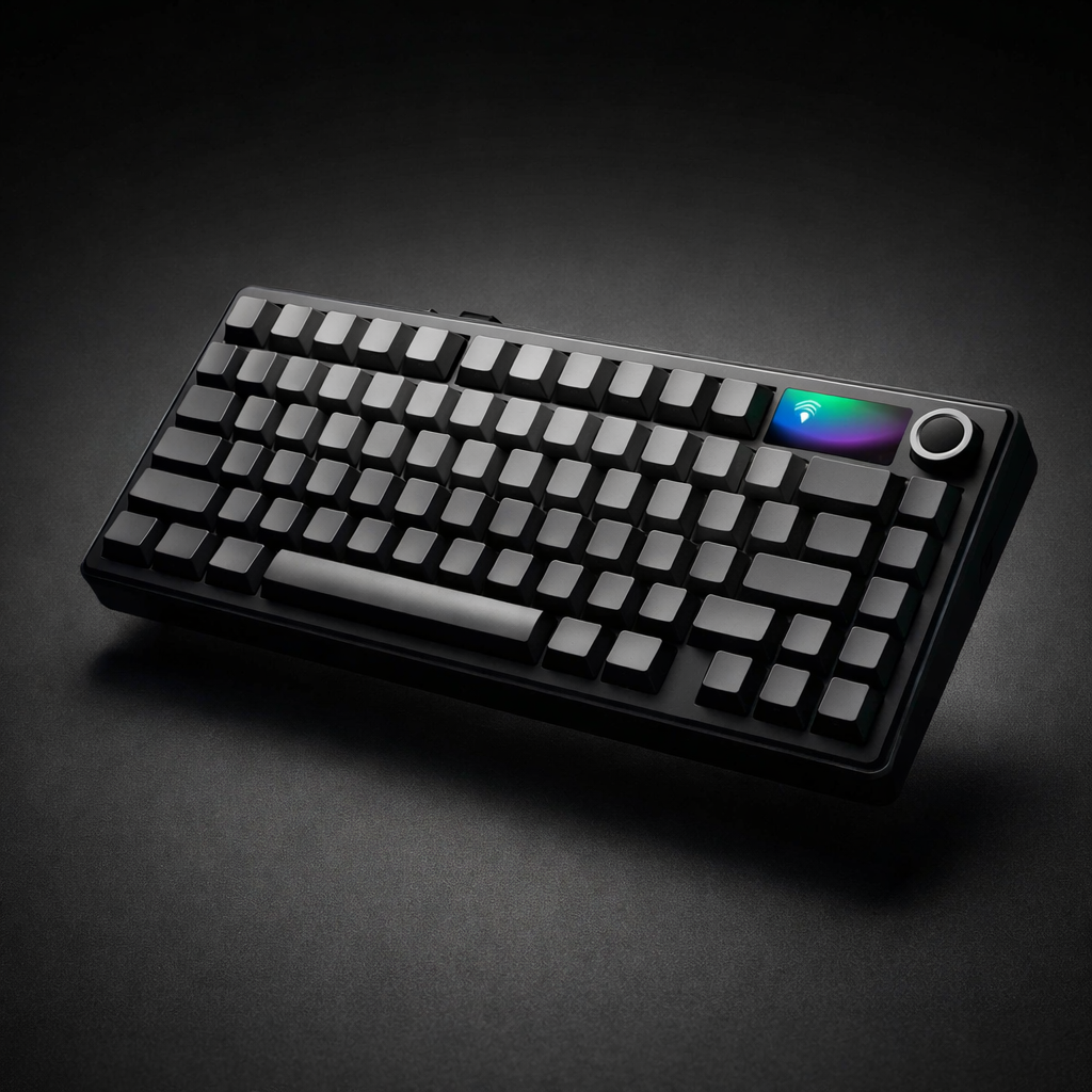 EPOMAKER X AULA F75 MAX Compact 75% ANSI Layout Wired/Bluetooth/2.4GHz Wireless Mechanical Keyboard with TFT Screen and a Knob