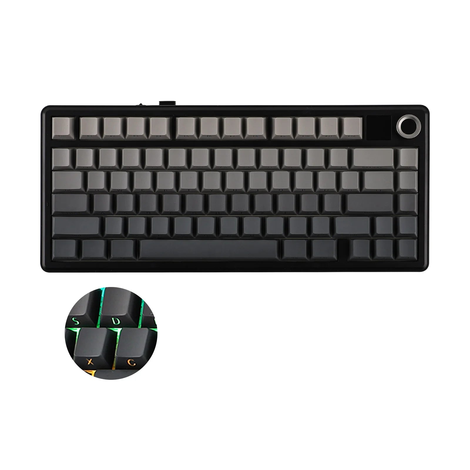 EPOMAKER X AULA F75 MAX Compact 75% ANSI Layout Wired/Bluetooth/2.4GHz Wireless Mechanical Keyboard with TFT Screen and a Knob